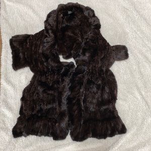 Belle fare mink fur wrap shawl / vest